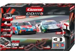 CARRERA GO!!! PLUS - GT3 Race Challenge Autorennbahn Mit App-Funktionen Und Pit-Stop-Lane Mit Porsche 997 GT3 Und Ferrari GT3