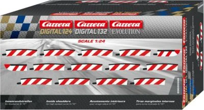 CARRERA DIGITAL 132/124/Evolution - Innenrandstreifen Für Steilkurve 4/15° (12), Endstücke (2), Autorennbahn Zubehör 3 CARRERA DIGITAL 132/124/Evolution - Innenrandstreifen Für Steilkurve 4/15° (12), Endstücke (2), Autorennbahn Zubehör