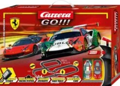 CARRERA GO!!! - Ferrari Pro Speeders Autorennbahn Mit Ferrari 488 GT3 „Squadra Corse Garage Italia, No.7" Und Ferrari 488 GT3 „AF Corse, No.488"