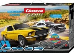 CARRERA GO!!! - Highway Chase Autorennbahn Mit US Cars Ford Mustang '67 Und Chevrolet Camaro ZL1 "Sheriff", Starterpaket