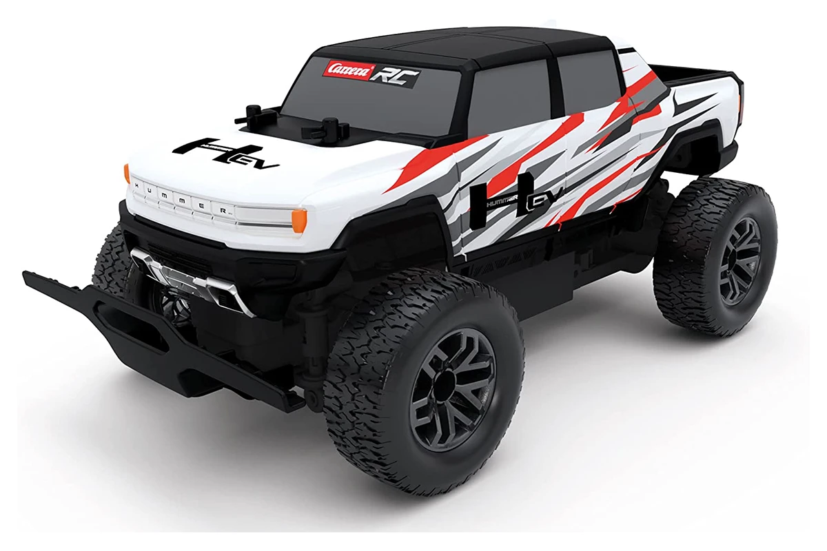 Carrera 370182022 GMC Hummer EV Weiss/schwarz/rot R/C Fahrzeug (Metal Gear)
